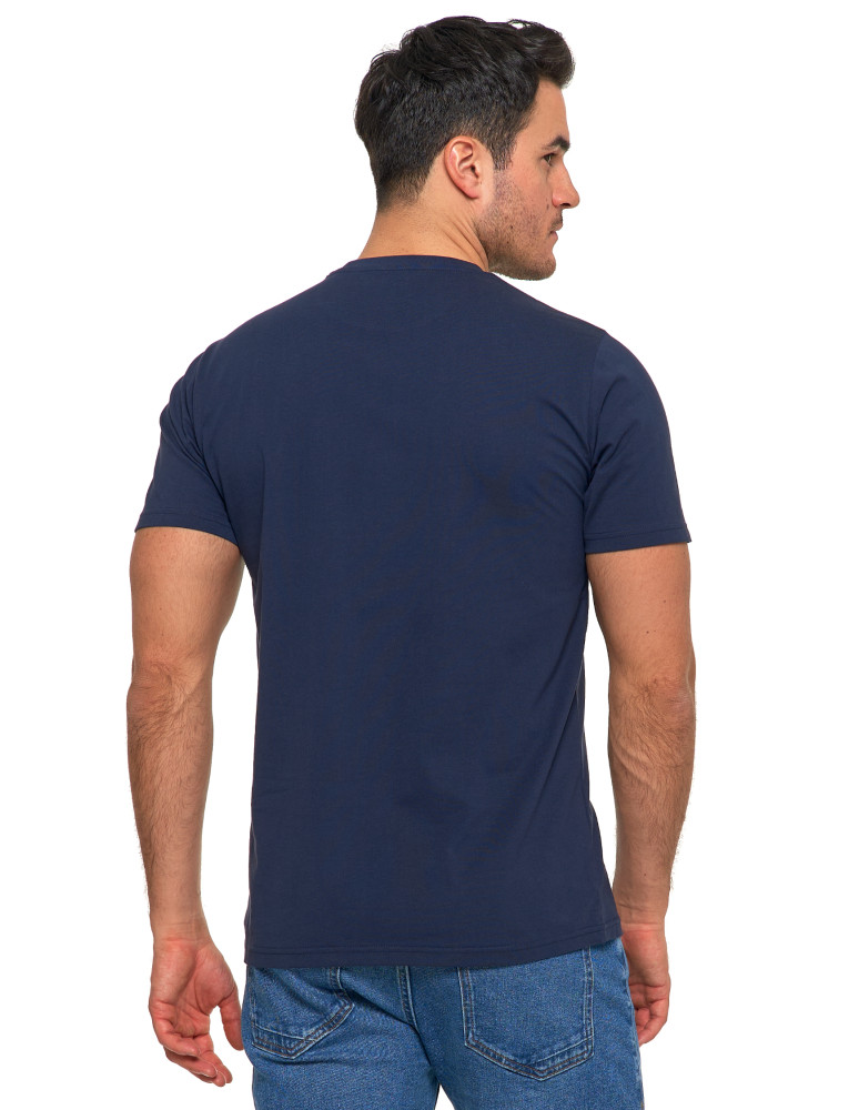 Koszulki i Tank Topy - Koszulka męska bawełniana krótki rękaw T-shirt Plus Size GRANATOWY - produkt moraj.pl 2