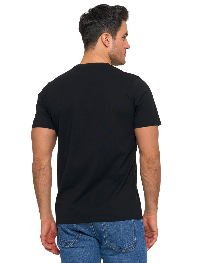 Koszulki i Tank Topy - Koszulka męska bawełniana krótki rękaw T-shirt Plus Size CZARNY  - produkt moraj.pl 2