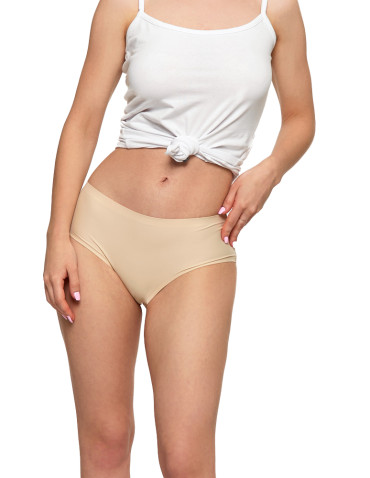 Majtki figi - Majtki damskie figi bikini laserowo cięte BEŻOWY - produkt 2