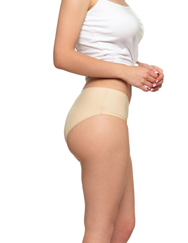 Majtki figi - Majtki damskie figi bikini laserowo cięte BEŻOWY - produkt 3