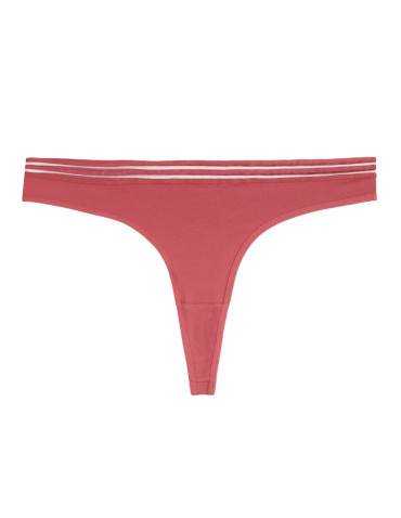 Majtki stringi - Majtki stringi damskie bawełniane z siateczkową gumką 3-pak WIELOKOLOROWY - produkt 4