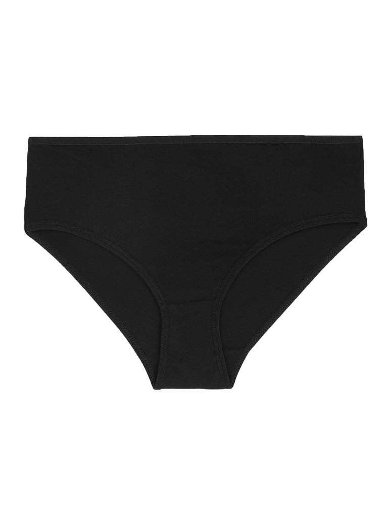 Majtki figi - Czarne majtki figi damskie bawełniane gładkie CZARNY - produkt moraj.pl 3