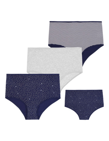 Majtki damskie figi z wysokim stanem Plus Size 3-pak