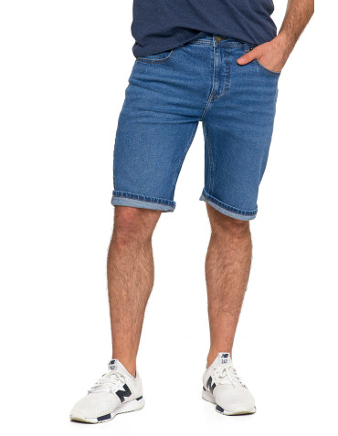Szorty męskie - Krótkie spodenki męskie jeansowe granatowe JEANS - produkt 3