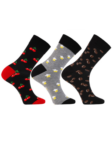 Skarpetki męskie zabawny wzór długie bawełniane 3-pak