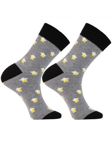 Skarpetki długie - Skarpetki męskie zabawny wzór długie bawełniane 3-pak WIELOKOLOROWY - produkt 3