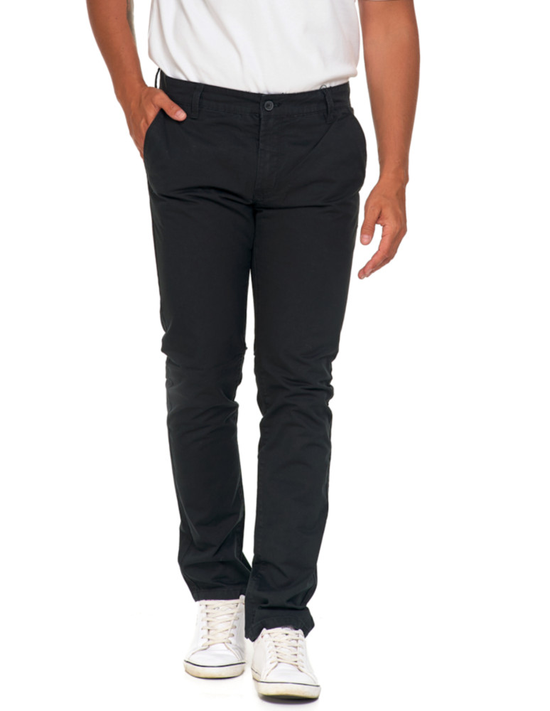 Spodnie męskie - Spodnie męskie chinosy materiałowe CZARNY - produkt moraj.pl 1