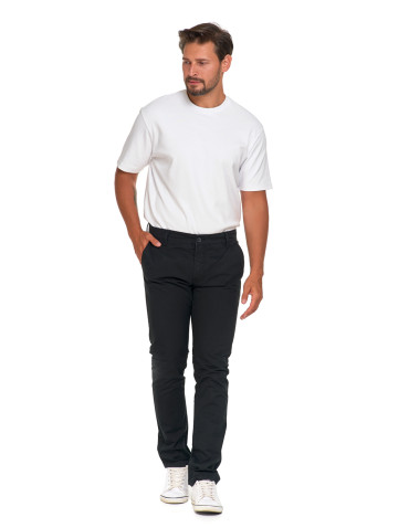 Spodnie męskie - Spodnie męskie chinosy materiałowe CZARNY - produkt 5