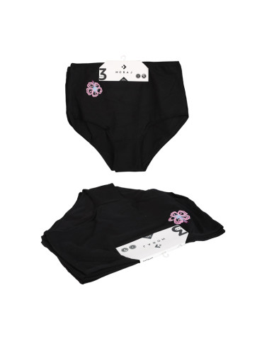 Majtki figi - Majtki figi damskie z wysokim stanem Plus Size 3-pak CZARNY - produkt 2