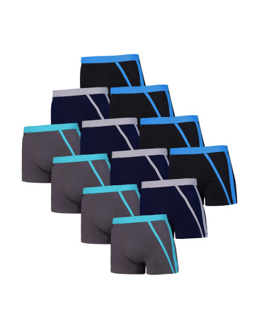 Bokserki męskie majtki bawełniane klasyczne 12-pak