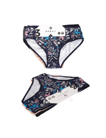 Majtki figi - Figi damskie bawełniane bikini klasyczny krój 3-pak WIELOKOLOROWY - produkt 5