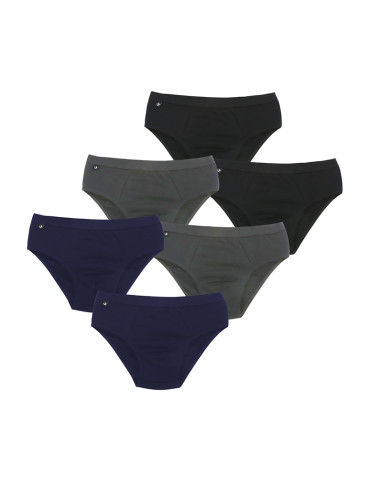 Slipy męskie uszyte z bawełny z elastanem 6-pak