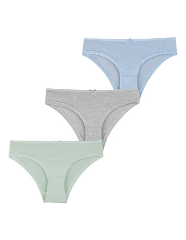 Majtki figi damskie w pastelowej kolorystyce 3-pak