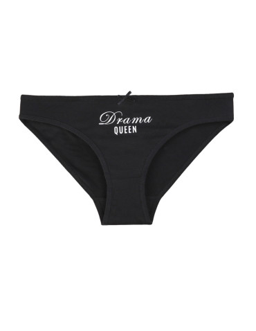 Majtki figi - Majtki figi damskie bawełniane z napisem WIELOKOLOROWY - produkt 4