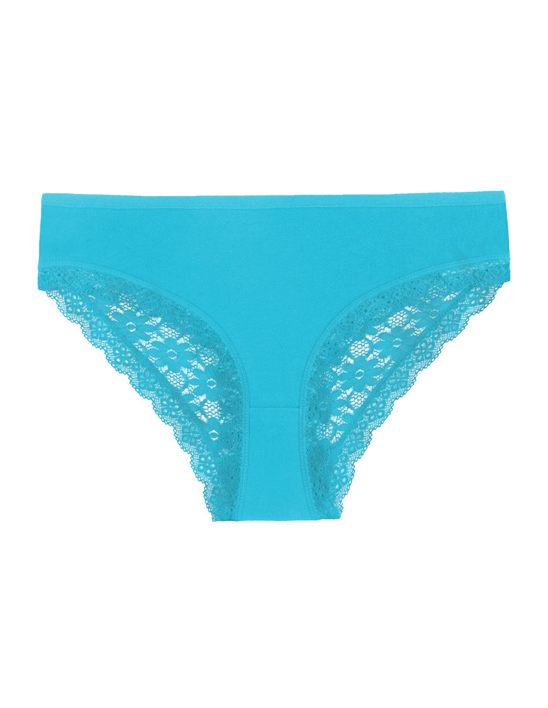 Majtki figi - Majtki figi damskie bawełniane z koronkowym tyłem 4-pak WIELOKOLOROWY - produkt moraj.pl 3