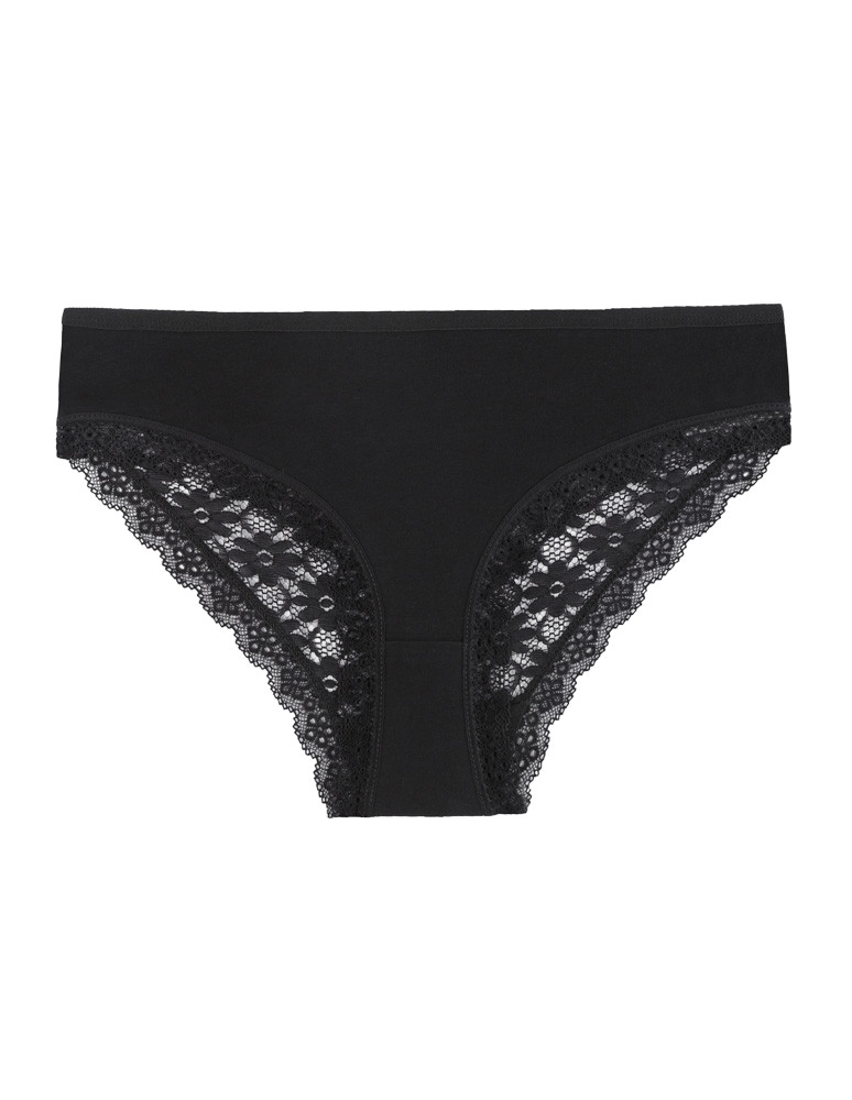 Majtki figi - Majtki figi damskie bawełniane z koronkowym tyłem 4-pak WIELOKOLOROWY - produkt moraj.pl 4