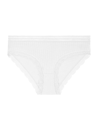 Majtki figi - Majtki figi damskie prążek z wykończeniem koronkowym 4-pak WIELOKOLOROWY - produkt 6
