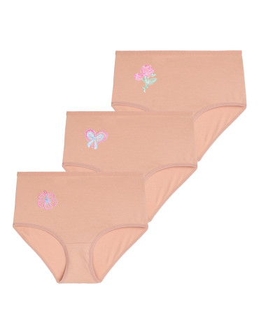 Majtki damskie figi z wysokim stanem bawełniane 3-pak