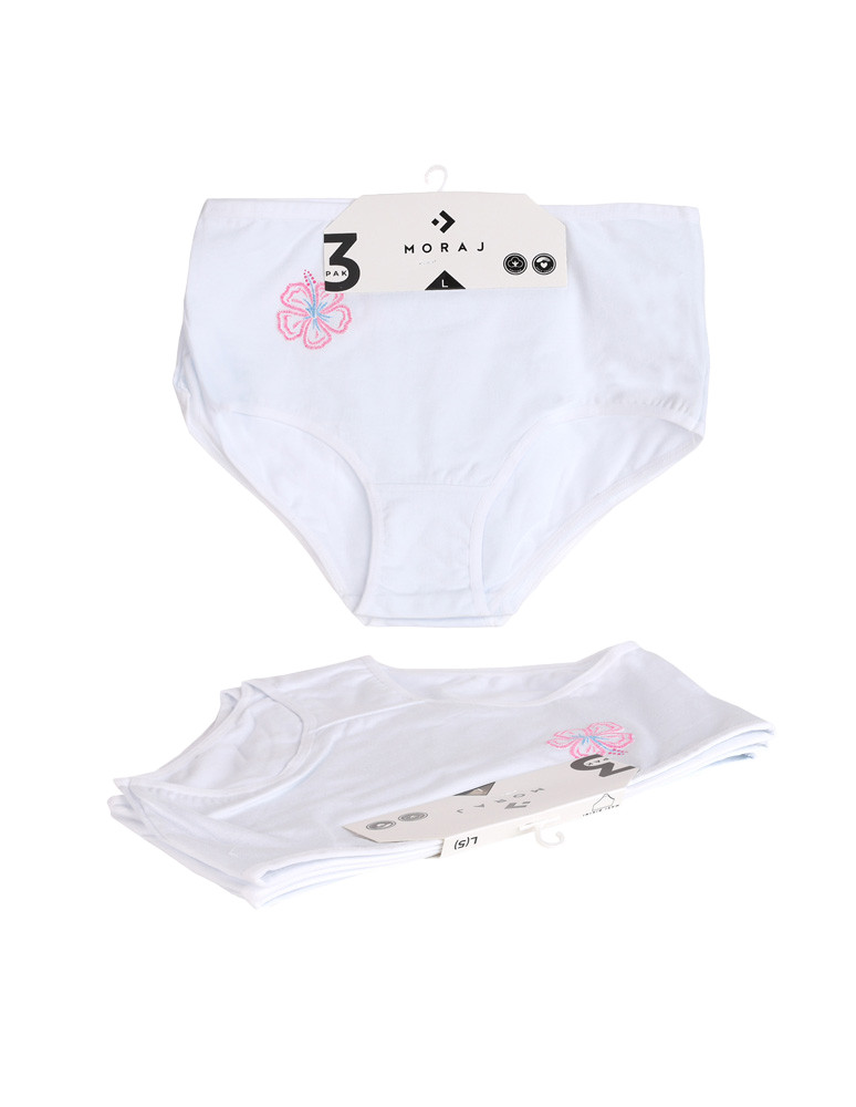 Majtki figi - Majtki figi damskie z wysokim stanem Plus Size 3-pak BIAŁY  - produkt moraj.pl 6