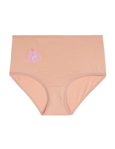 Majtki figi - Majtki figi damskie z wysokim stanem Plus Size 3-pak BEŻOWY - produkt 2