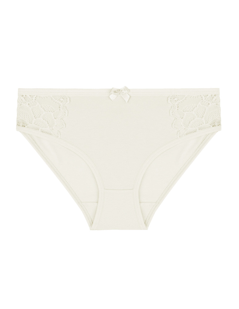 Majtki figi - Majtki figi damskie bawełniane z koronkową wstawką 4-pak WIELOKOLOROWY  - produkt moraj.pl 4