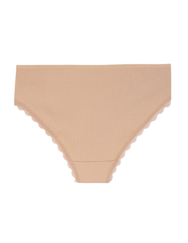 Majtki figi damskie bawełniane w prążek z koronką 6-pak  - produkt 2