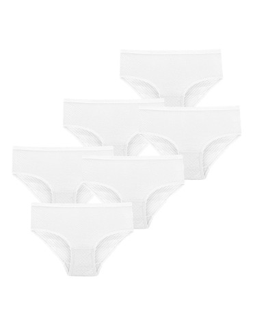 Białe majtki figi damskie 100% bawełna 6-pak