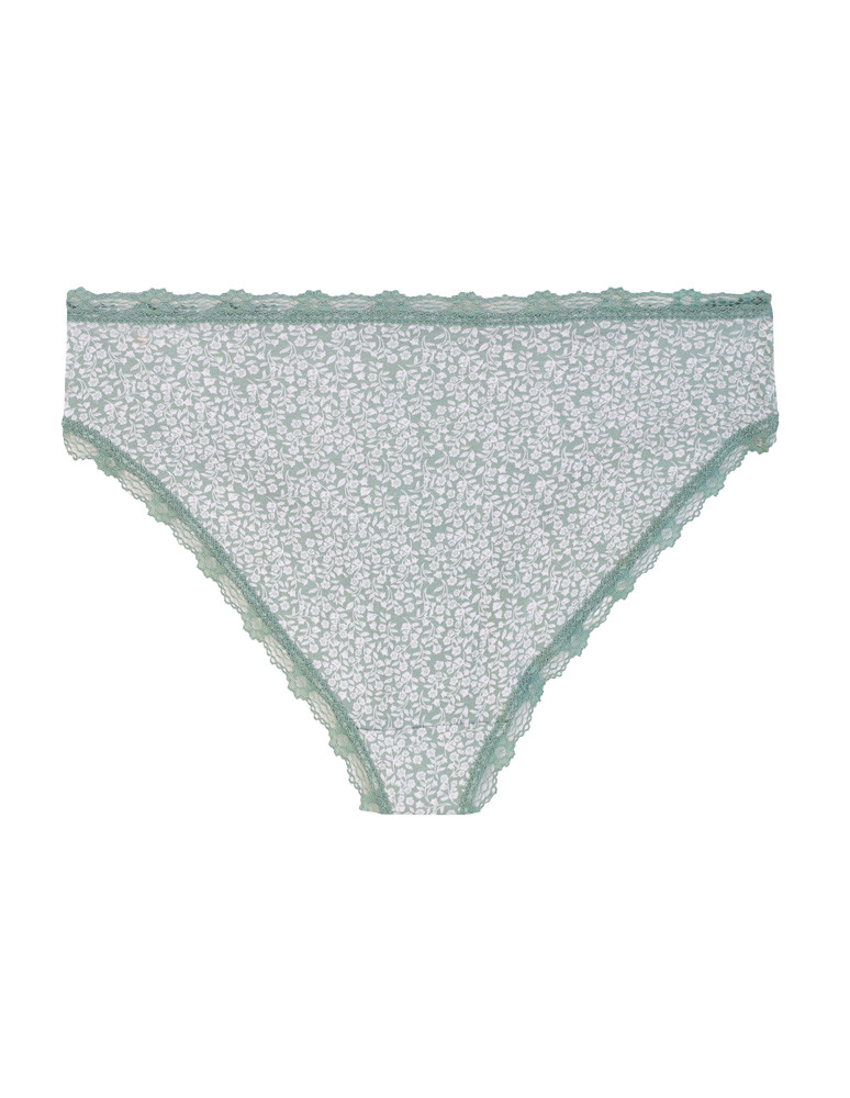 Majtki figi - Majtki damskie figi bawełniane kwiatowy wzór z koronką 3-pak WIELOKOLOROWY - produkt moraj.pl 2