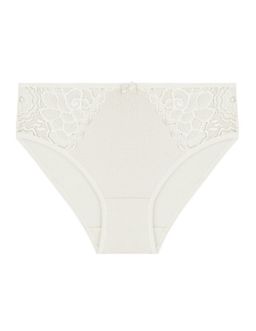 Majtki figi - Majtki damskie figi prążkowane z koronkowym zdobieniem 5-pak WIELOKOLOROWY - produkt 6