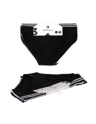 Majtki figi - Majtki figi damskie bawełniane z gumką w pasie 3-pak WIELOKOLOROWY - produkt 6