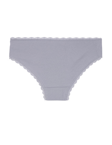 Majtki damskie figi bikini prążkowane z koronką 6-pak  - produkt 2