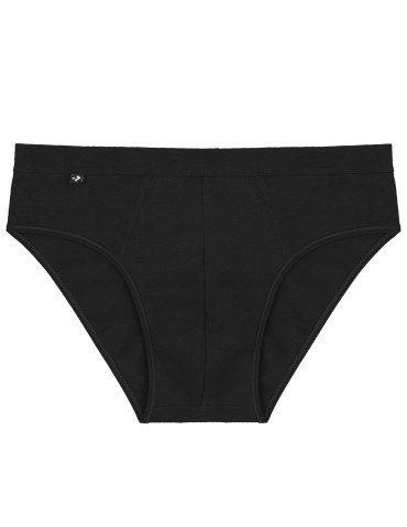 Slipy - Męskie slipy klasyczne bawełniane majtki CZARNY - produkt 1