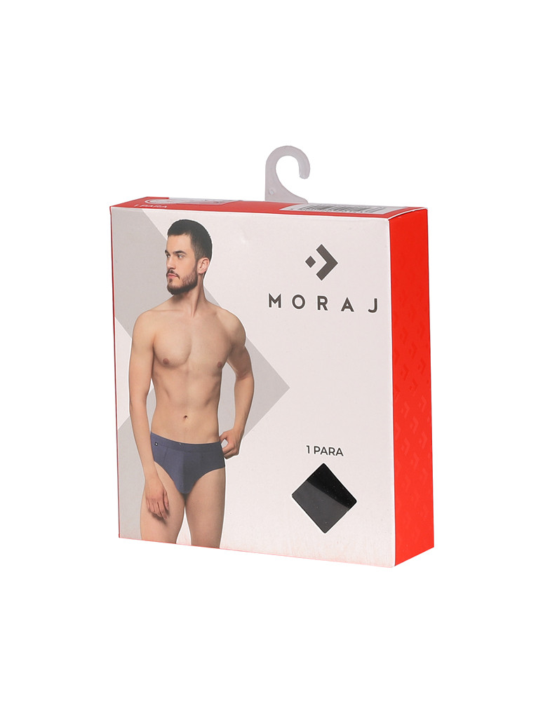 Slipy - Męskie slipy klasyczne bawełniane majtki CZARNY  - produkt moraj.pl 2