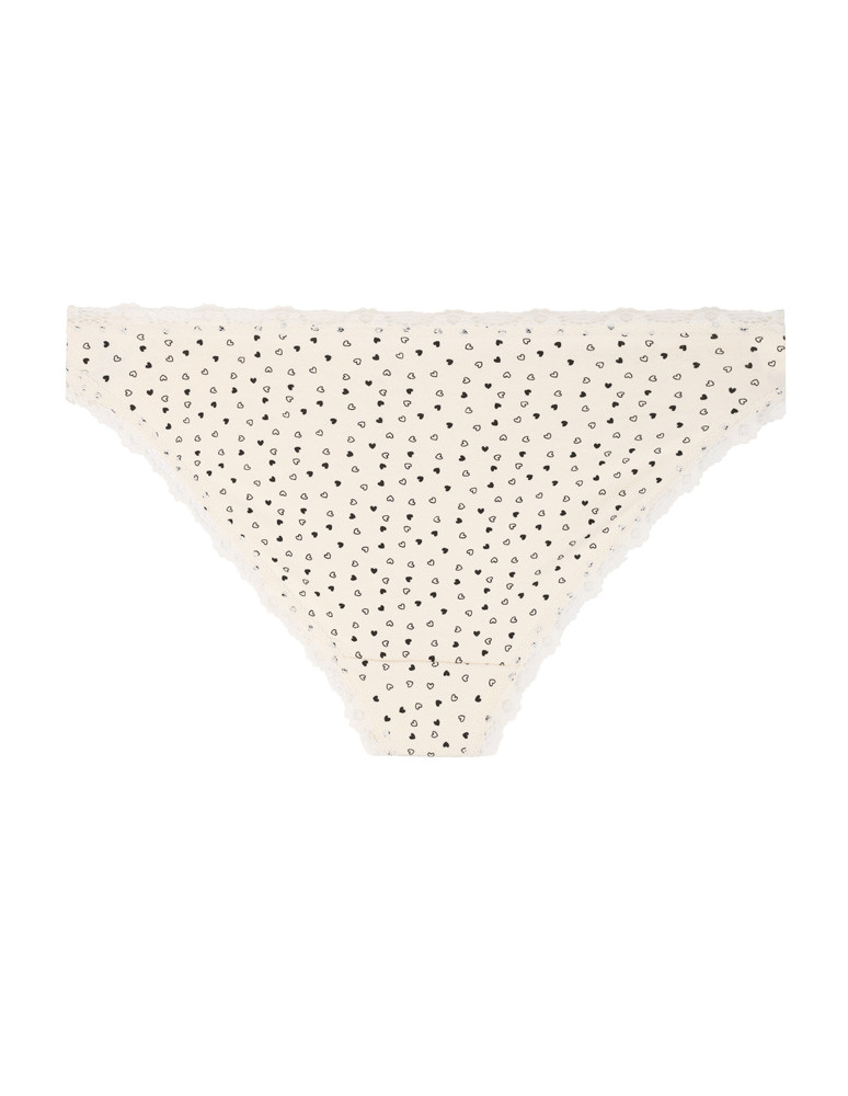 Majtki figi - Majtki damskie figi mini bikini w serduszka z koronką 3-pak WIELOKOLOROWY  - produkt moraj.pl 2