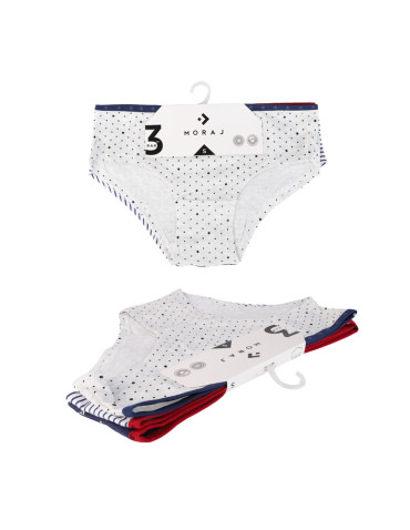 Majtki szorty damskie bawełniane z marynarskim wzorem 3-pak  - produkt 2