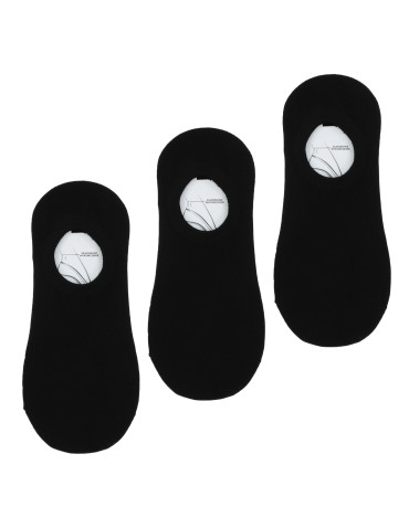 Skarpetki stopki niskie czarne bawełniane 3-pak