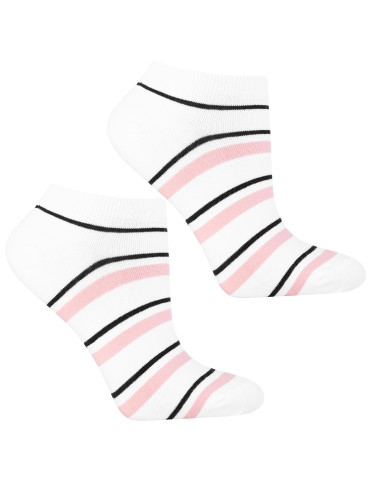 Stopki damskie - Skarpetki stopki damskie w pastelowe paski 3-pak WIELOKOLOROWY - produkt 4