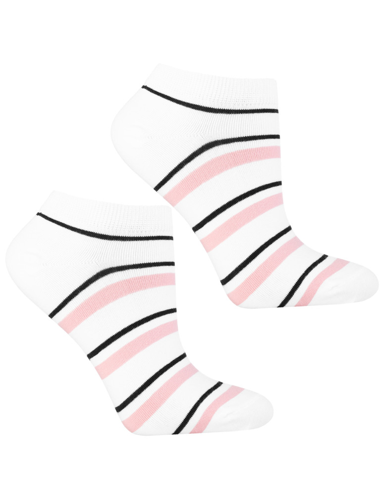 Stopki damskie - Skarpetki stopki damskie w pastelowe paski 3-pak WIELOKOLOROWY  - produkt moraj.pl 4