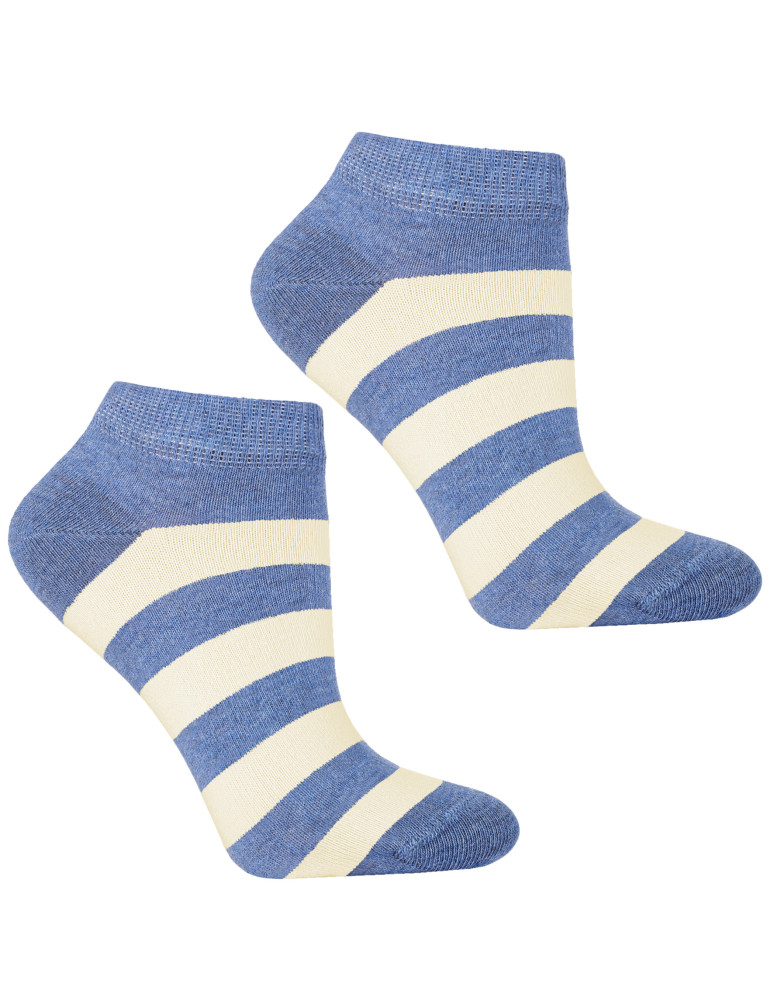 Stopki damskie - Skarpetki stopki damskie w kolorowe paski 3-pak WIELOKOLOROWY  - produkt moraj.pl 4