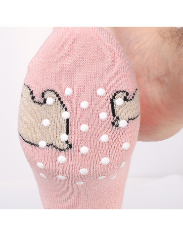 Długie - Ciepłe długie skarpetki niemowlęce bawełniane z abs 3-pak WIELOKOLOROWY - produkt 3