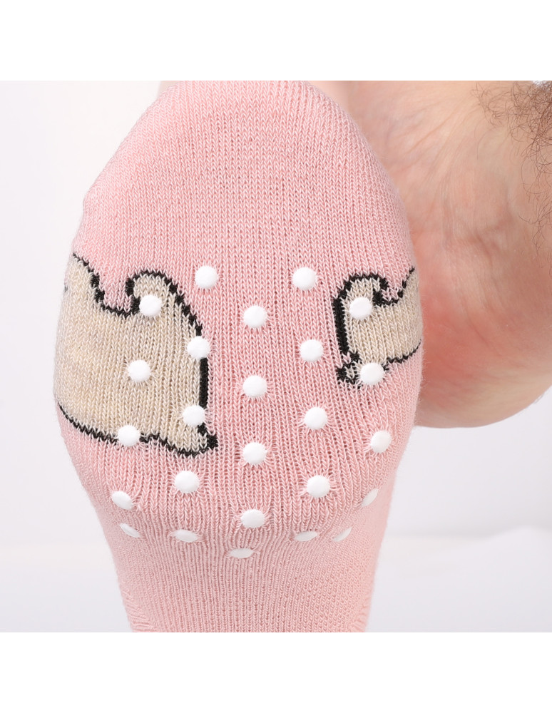 Długie - Ciepłe długie skarpetki niemowlęce bawełniane z abs 3-pak WIELOKOLOROWY - produkt moraj.pl 3