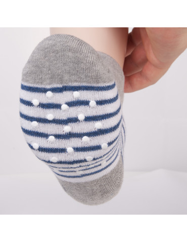 Długie - Ciepłe skarpetki dziecięce bawełniane z abs 3-pak WIELOKOLOROWY - produkt 4