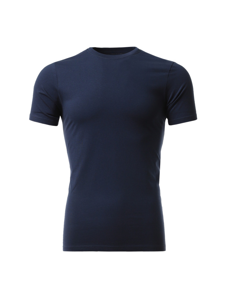 Koszulki i Tank Topy - Koszulka męska bawełniana krótki rękaw T-shirt Plus Size GRANATOWY - produkt moraj.pl 3