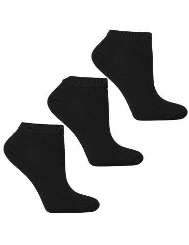 Stopki damskie - Skarpetki stopki bambusowe damskie 3-pak CZARNY - produkt 1