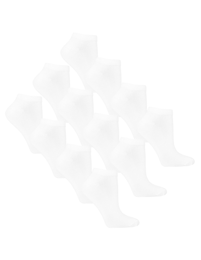 Skarpetki stopki bambusowe damskie 12-pak BIAŁY