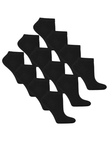 Stopki damskie - Skarpetki stopki bambusowe damskie 12-pak CZARNY - produkt 1