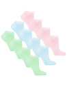 Skarpetki stopki bambusowe damskie 12-pak PASTELOWY