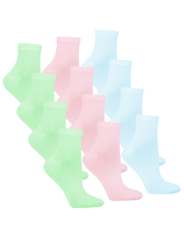 Skarpetki za kostkę - Krótkie skarpetki bambusowe damskie 12-pak PASTELOWY - produkt 1