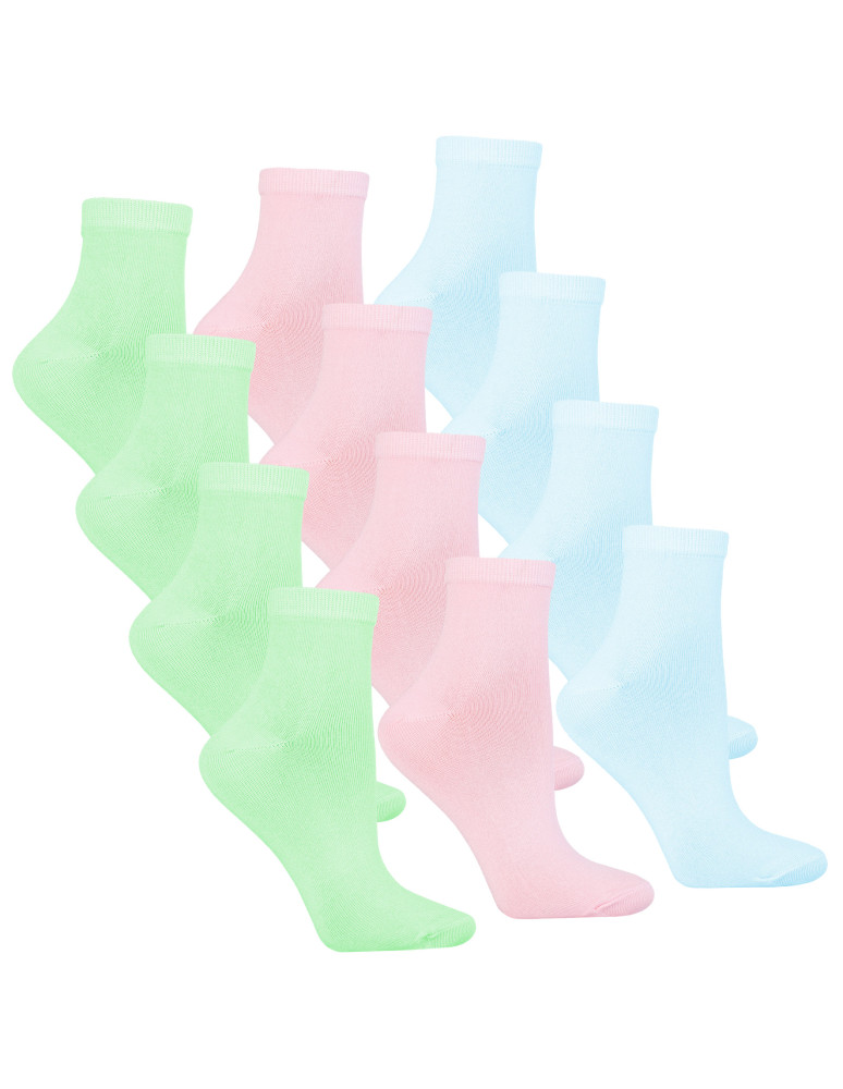 Skarpetki za kostkę - Krótkie skarpetki bambusowe damskie 12-pak PASTELOWY - produkt moraj.pl 1