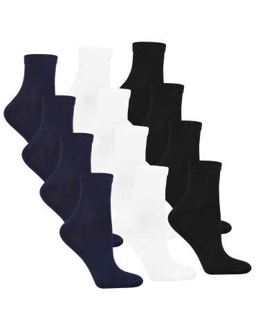 Skarpetki za kostkę - Krótkie skarpetki bambusowe damskie 12-pak WIELOKOLOROWY - produkt 1